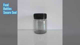 200ml 250ml PET Food Bottles Black Screw Caps