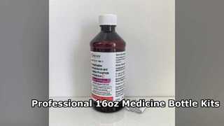 16oz Empty Medicine Bottles with Booklet Labels and Seals