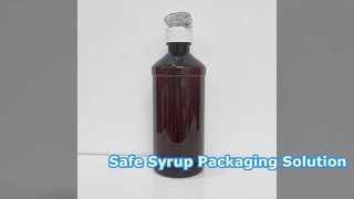 Empty Cough Syrup Bottles 6oz Red Caps Labels