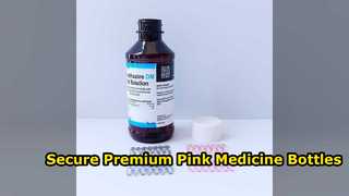 Premium Pink PET Liquid Medicine Bottles with Secure Caps